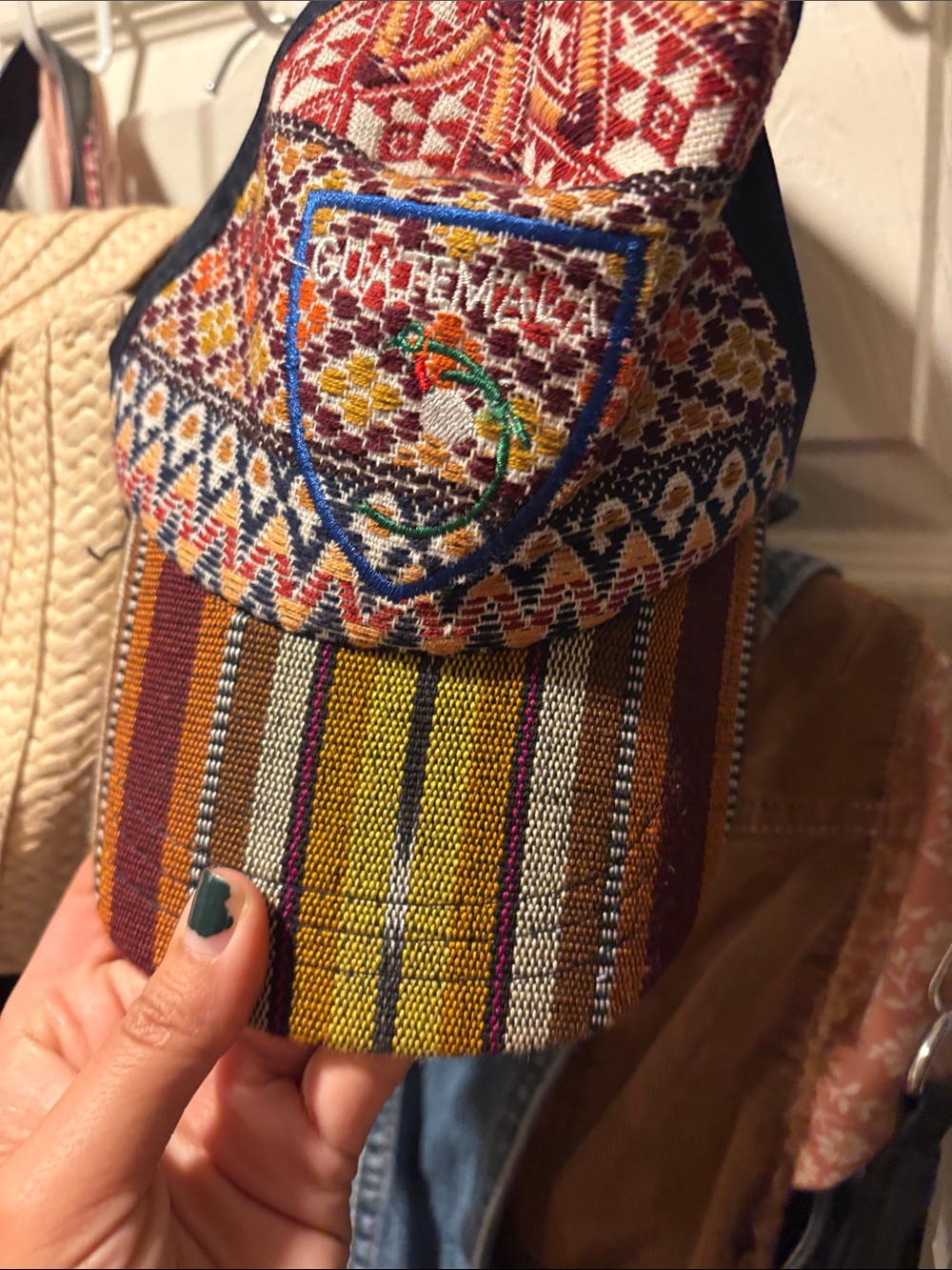 Guatemala Embroidered Multicolor Cotton Baseball Cap